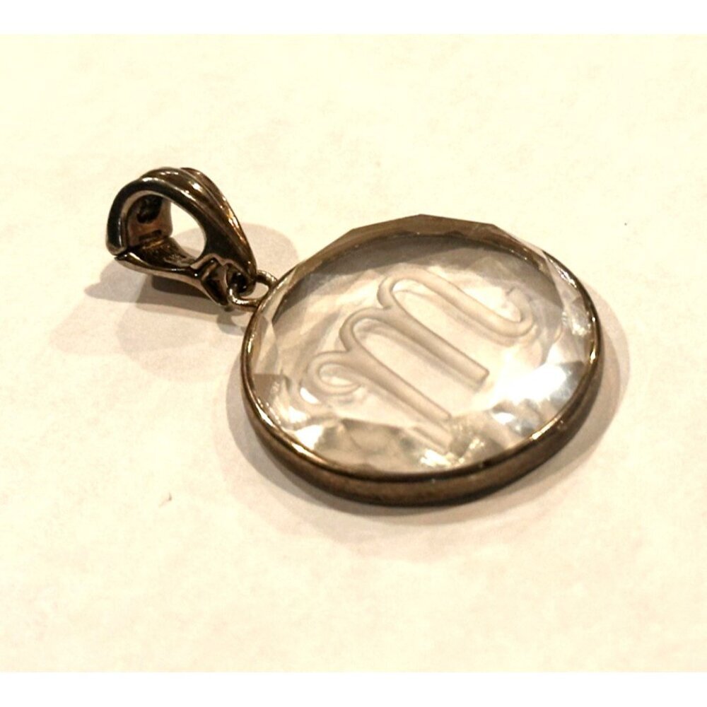 WHITNEY KELLY STERLING SILVER 925 "M" INITIAL CRYSTAL & 2 LEAF PENDANTS LOT EUC - Picture 2 of 8